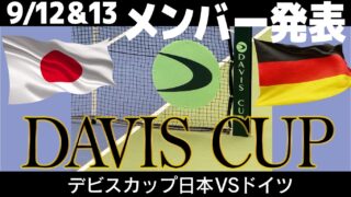 デ杯 日本VSドイツ メンバー決定